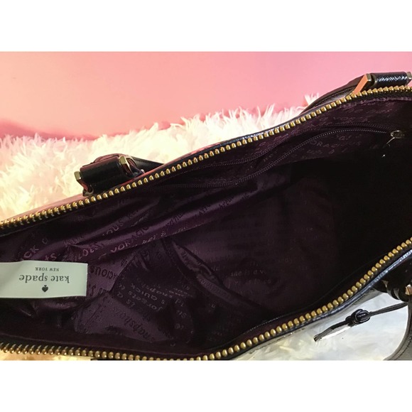 ♦️HP♦️ Kate Spade Black & Pink Floral Cameron Street Small Lucie Street Tote - Picture 4 of 5